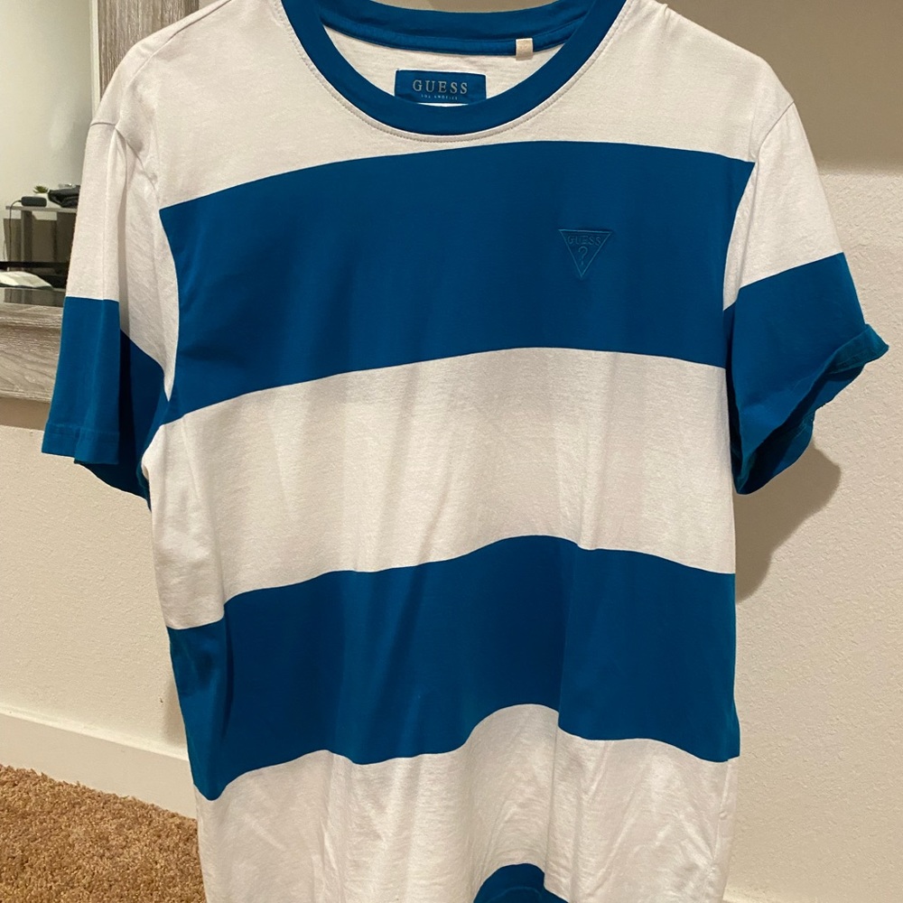 Blue and White Guess Tee